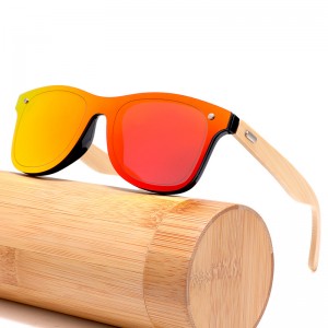 RUISEN’S Unisex Natural Bamboo PC UV400 Sunglasses  317